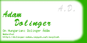 adam dolinger business card